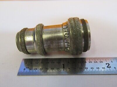 ANTIQUE BRASS UNKNOWN 1/12 OBJECTIVE MICROSCOPE PART AS PICTURED &7B-B-20