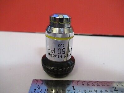 WILD HEERBRUGG OBJECTIVE FLUOR HI 50X PH MICROSCOPE PART AS PICTURED &A9-A-102