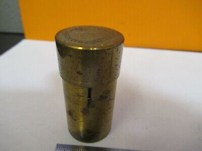 EMPTY BAUSCH LOMB BRASS OBJECTIVE CANISTER MICROSCOPE PART AS PICTURED 8Y-A-120