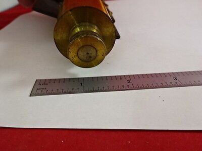 ANTIQUE BRASS MICROSCOPE PART LENS MICROMETER  OPTICS  #L9-B12