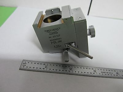 REICHERT AUSTRIA NOMARSKI POL IM INSERT OPTICS MICROSCOPE AS IS BIN#58-25