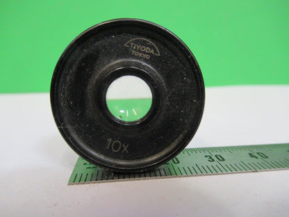 TIYODA JAPAN EYEPIECE 10X LENS OPTICS MICROSCOPE  PART AS PICTURED #H9-C-20