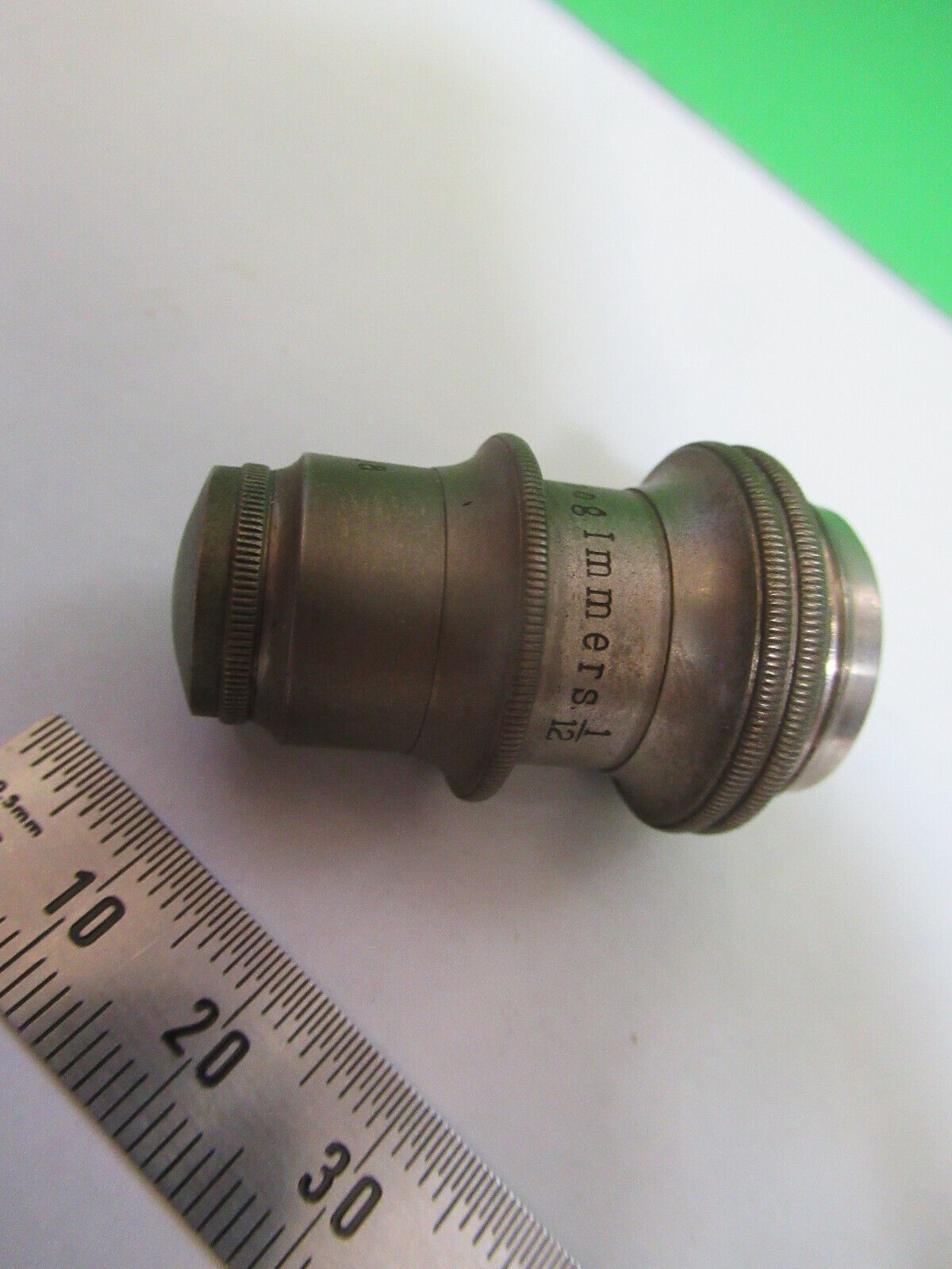 CARL ZEISS  OBJECTIVE 1/12 LENS OPTICS MICROSCOPE PART AS PICTURED Q7-A-07