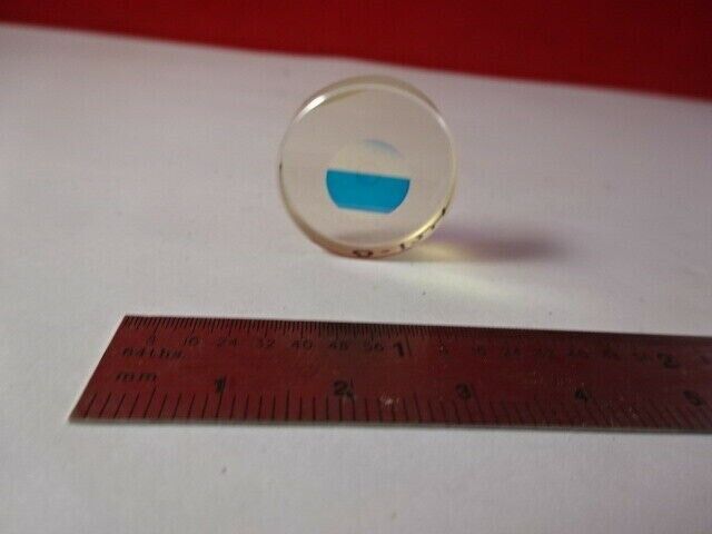 OPTICAL ZERODUR PART FLAT LENS COATED for LASER RING GYRO OPTICS AS IS #91-42