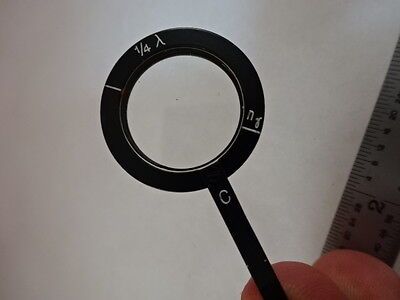 MICROSCOPE PART ZEISS POLARIZER RETARDER SLIDE POL OPTICS AS IS #T2-B-13