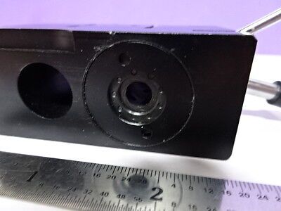 LEITZ GERMANY IRIS DIAPHRAGM SLIDE MICROSCOPE PART OPTICS AS PICTURED &Z6-03