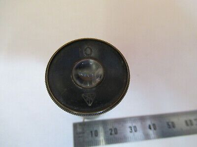 ANTIQUE BAUSCH LOMB [crack] EYEPIECE MICROSCOPE PART AS PICTURED P9-A-49