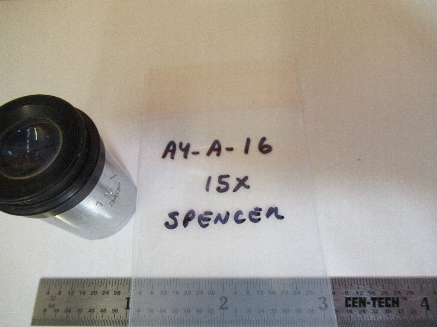 VINTAGE EYEPIECE 15X OPTICS SPENCER MICROSCOPE PART AS PICTURED &A4-A-16