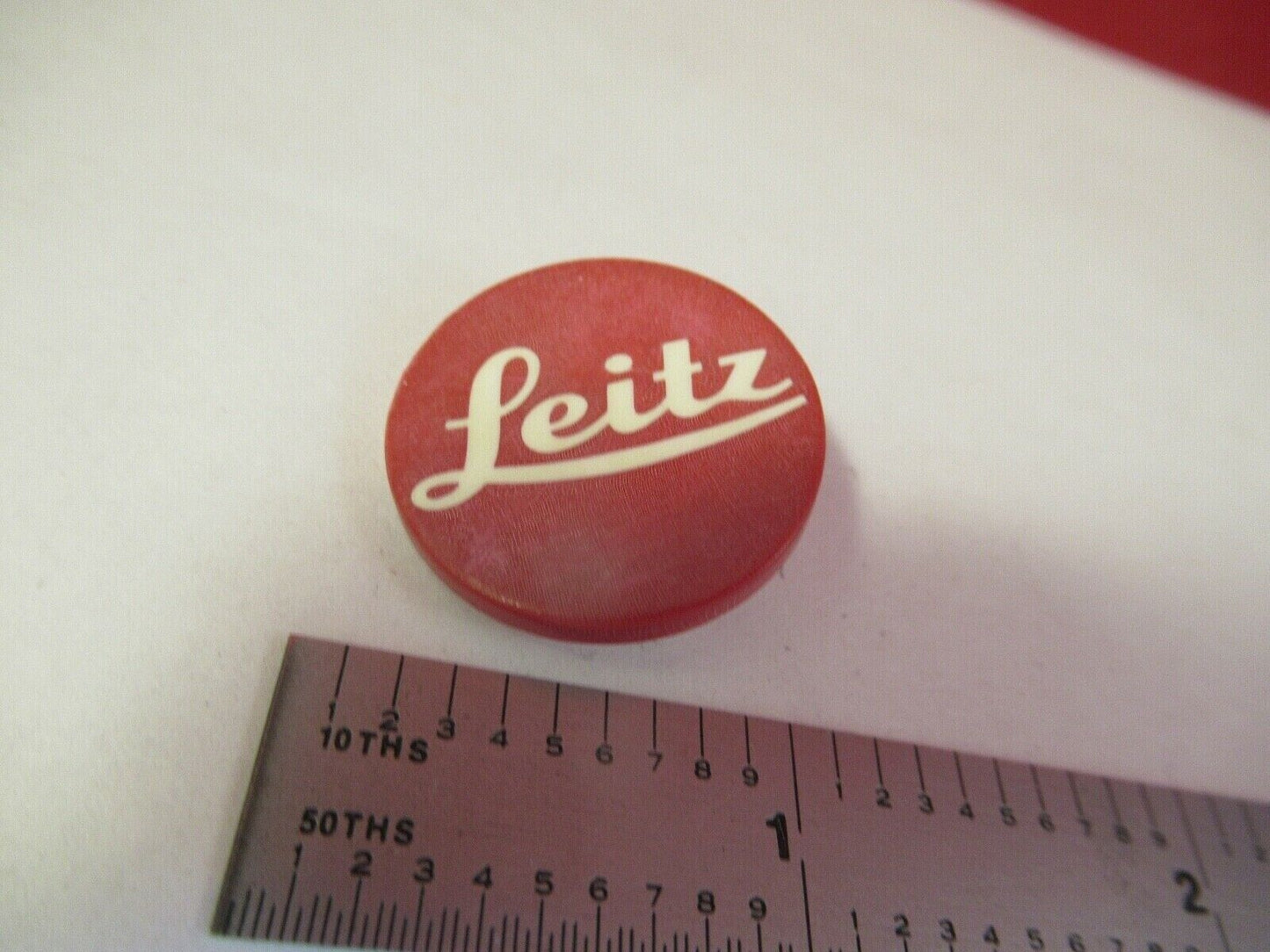 LEITZ WETZLAR LOGO PLASTIC PIECE MICROSCOPE PART AS PICTURED &13-01