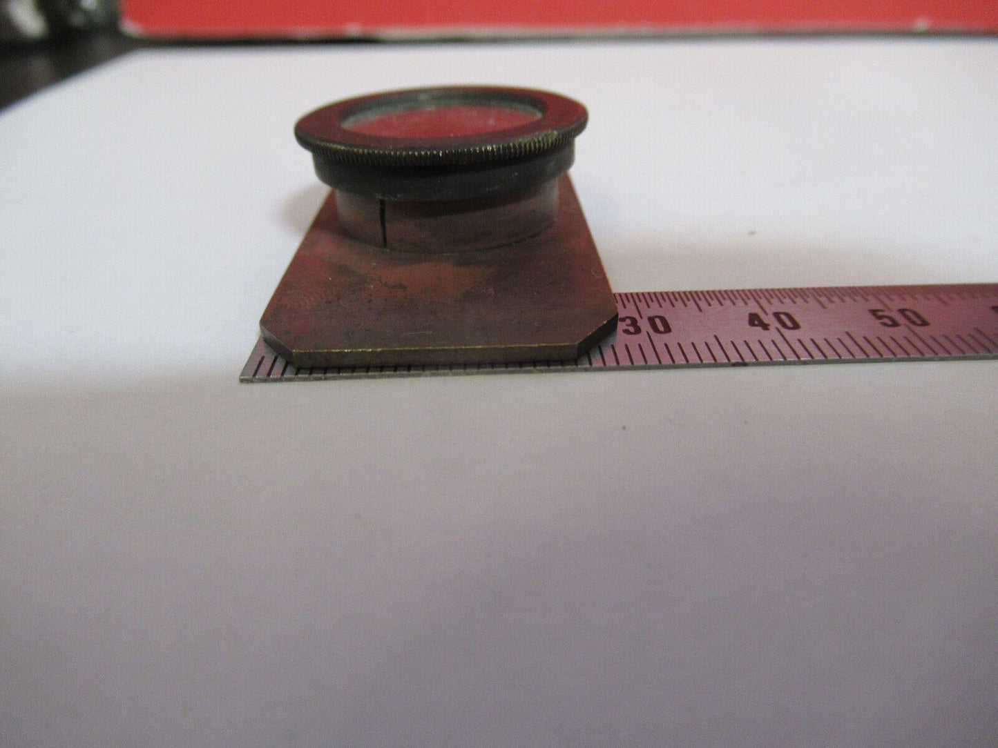 ANTIQUE BRASS COMPRESSORIUM  SLIDE UK MICROSCOPE PART AS PICTURED &S9-A-52