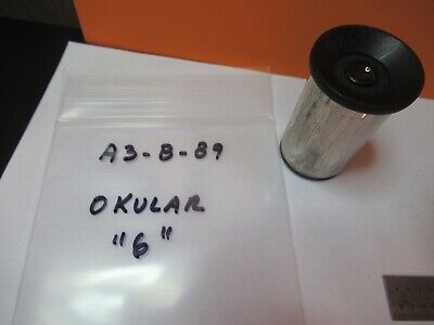 ANTIQUE BRASS EYEPIECE COMPENS OKULAR "6" MICROSCOPE PART AS PICTURED &A3-B-89