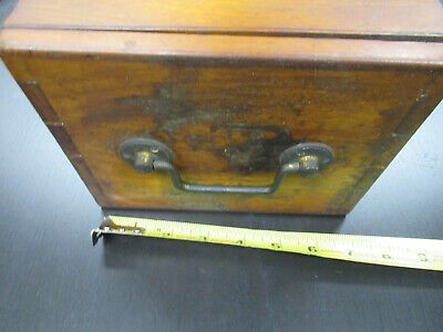 EMPTY WATSON UK LONDON WOOD CABINET ANTIQUE MICROSCOPE PART AS PICTURED #TB-5