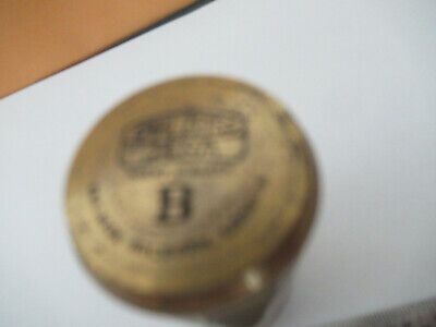 CARL ZEISS JENA "B" EMPTY BRASS OBJECTIVE CAN MICROSCOPE AS PICTURED &F5-A-106