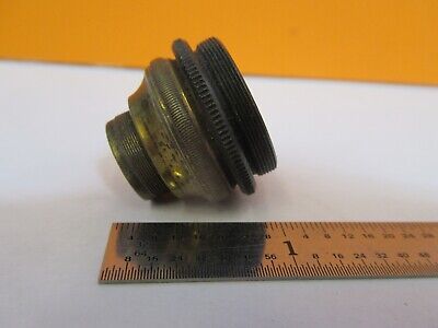 ANTIQUE BRASS UNKNOWN INCOMPLETE OBJECTIVE MICROSCOPE PART AS PICTURED &7B-B-25