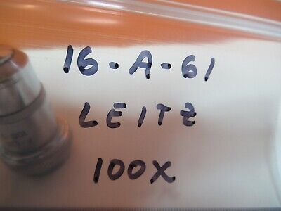 ANTIQUE ERNST LEITZ OBJECTIVE 100X OPTICS MICROSCOPE PART AS PICTURED &16-A-61A