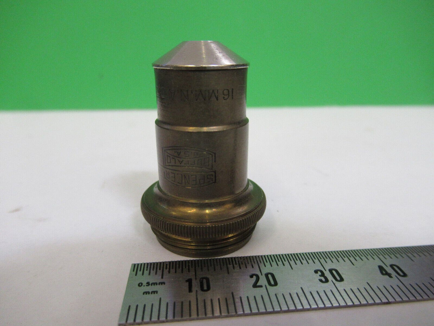 ANTIQUE SPENCER BRASS 10X OBJECTIVE LENS MICROSCOPE PART AS PICTURED R4-A-27