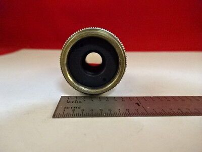 MICROSCOPE PART VICKERS ENGLAND UK OBJECTIVE MICROPLAN 10X OPTICS AS IS #21-A-21