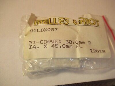 OPTICAL MELLES GRIOT BI CONVEX LENS 30mm dia 45 FL OPTICS AS PICTURED &T6-A-08