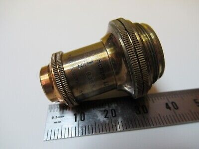 ANTIQUE BRASS OBJECTIVE BAUSCH LOMB 1/2 OPTICS MICROSCOPE as pictured &14-C-04