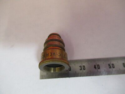 ANTIQUE BRASS VERICK OBJECTIVE FRANCE MICROSCOPE PART AS PICTURED &F6-B-21