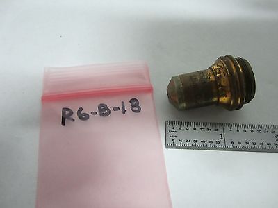 ANTIQUE VINTAGE BRASS BAUSCH OBJECTIVE MICROSCOPE OPTICS #R6-B-18