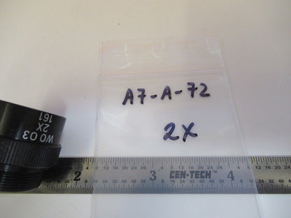 M-M 2X OBJECTIVE MICROSCOPE PART OPTICS AS PICTURED &A7-A-72