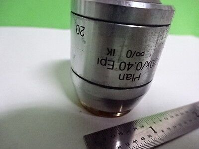 MICROSCOPE PART POLYVAR REICHERT OBJECTIVE 20X EPI DIC IK OPTICS AS IS #AF-E-12