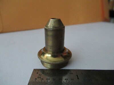 ANTIQUE BRASS ENGLAND OBJECTIVE LENS OPTICS MICROSCOPE PART AS PICTURED #F3-A-16