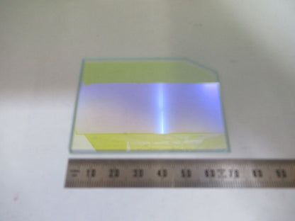 OPTICAL COATED GLASS PLATE DICHROIC LASER OPTICS AS PICTURED #Z8-A-16