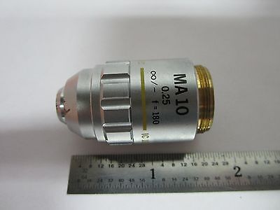 MICROSCOPE PART OBJECTIVE OLYMPUS MA 10X JAPAN INFINITY OPTICS BIN#B4-Z-10