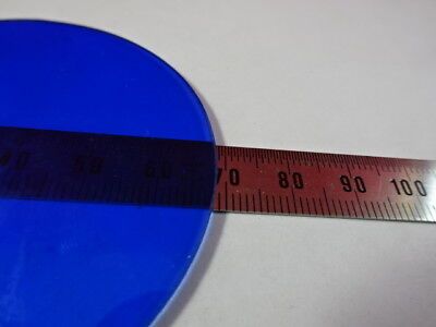 GLASS FILTER BLUE MICROSCOPE PART OPTICS AS IS &55R-A-24