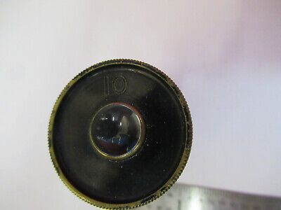 ANTIQUE ERNST LEITZ  "10" EYEPIECE MICROSCOPE PART OPTICS AS PICTURED #B1-A-52