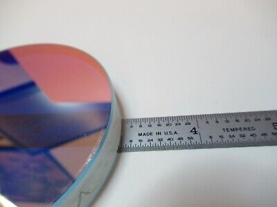 OPTICAL FLAT COATED 3" DIAMETER FUSED SILICA LASER OPTICS AS PICTURED &16-A-03