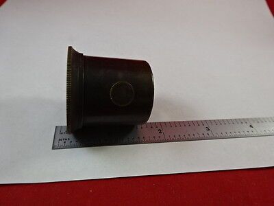 ANTIQUE BRASS MOUNTED LENS MICROSCOPE PART OPTICS #L9-B-24