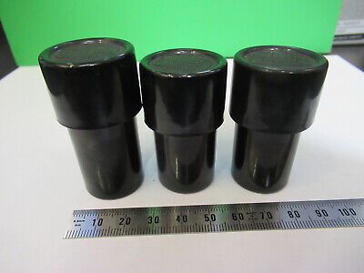 LOT 3 EA EMPTY PLASTIC SPENCER OBJECTIVE CANS MICROSCOPE AS PICTURED &Q9-A-10