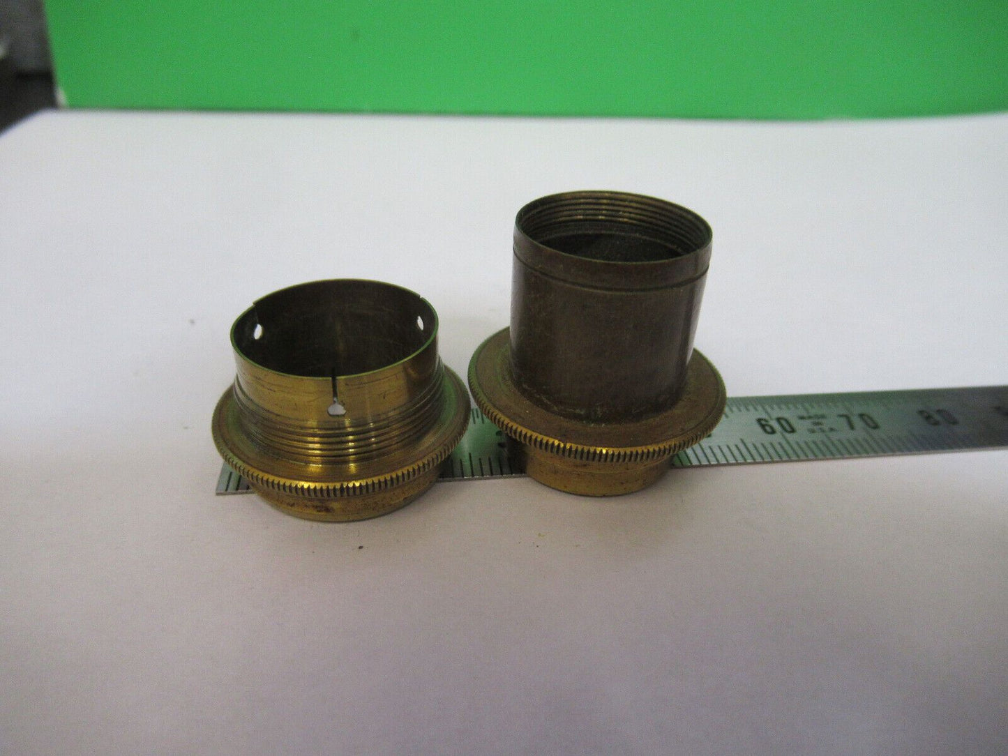 ANTIQUE JAMES PARKES OBJECTIVE BRASS ASSEM MICROSCOPE PART AS PICTURED &R2-A-81