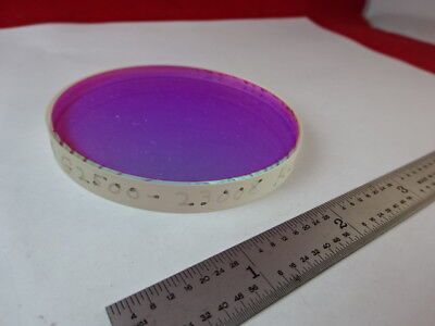 OPTICAL COATED FILTER FLAT LENS LASER HP2500 OPTICS AS IS #89-87