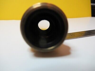 ANTIQUE OBJECTIVE BRASS LEITZ 3 OPTICS MICROSCOPE PART AS PICTURED &14-C-25