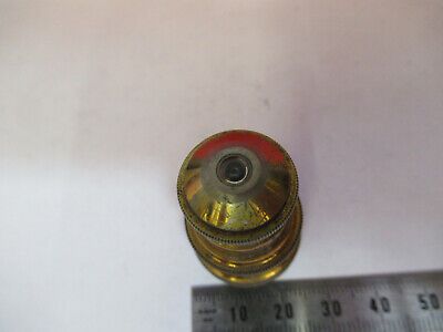 ANTIQUE BRASS BAUSCH LOMB OBJECTIVE 4mm MICROSCOPE PART AS PICTURED #F6-B-92