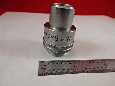 LEITZ WETZLAR GERMANY OBJECTIVE NPL 5X MICROSCOPE OPTICS AS IS BIN#W4-G-06