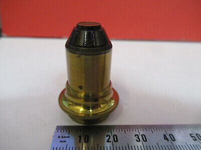 ANTIQUE BRASS LENS OPTICS OBJECTIVE MICROSCOPE PART LONDON AS PICTURED &87-FT-38