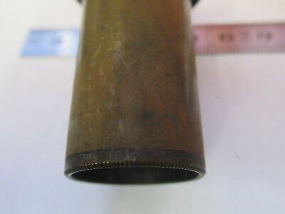 ANTIQUE BRASS RARE EYEPIECE OCULAR OPTICS MICROSCOPE PART AS PICTURED &8Y-A-47