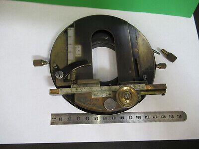 ERNST LEITZ POL STAGE TABLE XY MICROSCOPE PART OPTICS AS PICTURED &z9-a-120