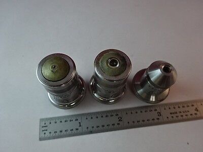 LOT 3 EA AO AMERICAN OPTICS SPENCER OBJECTIVES 97 43 10 MICROSCOPE AS IS &2-A-25