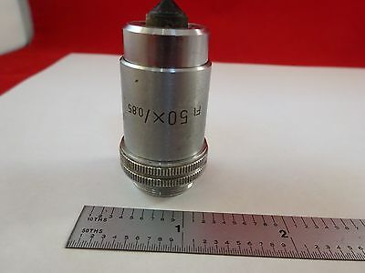 MICROSCOPE PART OBJECTIVE FL 50X LEITZ GERMANY OPTICS AS IS BIN#R2-C-03