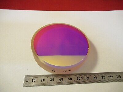 OPTICAL FLAT ZERODUR COATED 3" DIAMETER 1/10 WAVE OPTICS slight scratch &9-FT-73