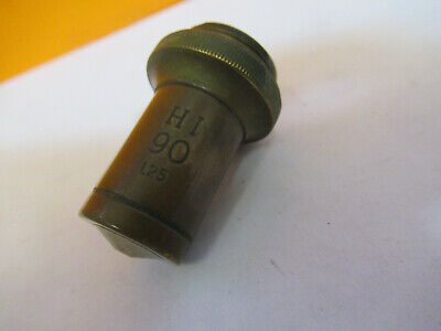 ANTIQUE CARL ZEISS 1/12 90 BRASS OBJECTIVE MICROSCOPE PART AS PICTURED #P2-A-67