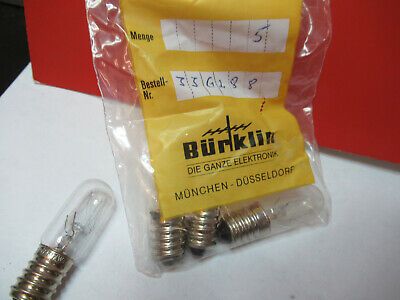 LOT MINI LAMP BULB 220V 7W BURKLIN GERMANY  AS PICTURED #TE-3