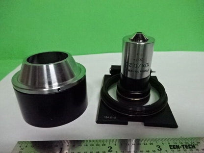 MICROSCOPE PART ZEISS GERMANY POLMI OBJECTIVE DF 10X POL OPTICS AS IS #AQ-07