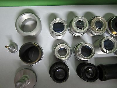 LOT PARTS FOR GAERTNER MICROSCOPE OBJECTIVES + OTHER PARTS AS IS BIN#T5-44